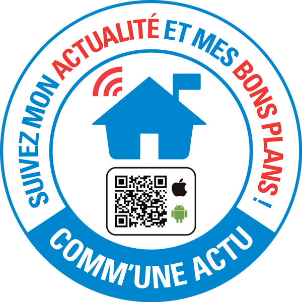 Autocollant Comm'une Actu, l'application mobile des collectivités locales