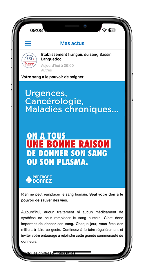 Actualité EFS Bassin Languedoc sur Comm'une Actu