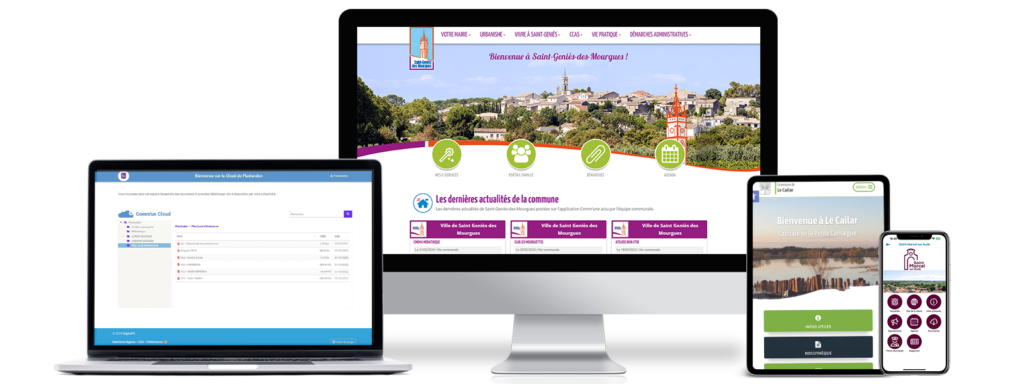 Comm'une Digitale - Mockup solutions digitales