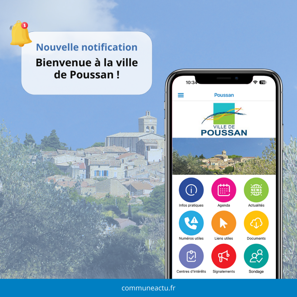 Poussan - Nouvelle notification